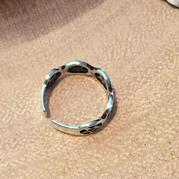 Stars Sterling Silver Toe Ring Midi Ring - Picture 4 of 5